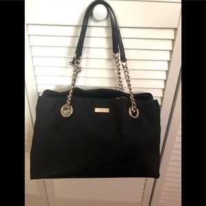 Kate Spade New York Gold Coast Maryane -Black Microfiber - Patent Handles/Trim